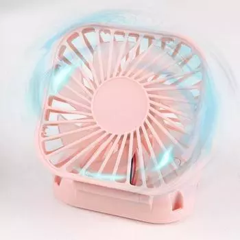 1 шт. портативный мини-вентилятор с зеркалом для макияжа, ручной вентилятор, бесшумный складной веер для студентов, летние принадлежности, подходит для использования на открытом воздухе розовый