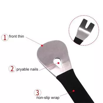 1 шт. портативный набор инструментов для снятия обшивки автомобильной двери, ремонт панели аудио-радиоприемника, инструмент для снятия металла, демонтажа чёрный