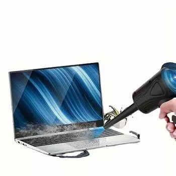 1 шт. Портативный пылеуловитель со сжатым воздухом, пылесос, беспроводной пылеуловитель, подходит для очистки клавиатуры и компьютера. чёрный