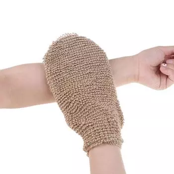 1 шт., портативный скруббер, мочалки, перчатки для купания, массажные универсальные отшелушивающие перчатки для ванны из натурального волокна