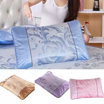 1 шт. постельное белье удобное полиэфирное волокно дышащее 48x74 см моющаяся наволочка классная наволочка бытовая ледяной шелк лето золотой