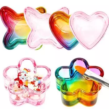 1 шт. посуда инструменты для нейл-арта смешивание цветов жидкость для мытья изысканная безкрышечная хрустальная стеклянная чашка C жёлтый/зелёный