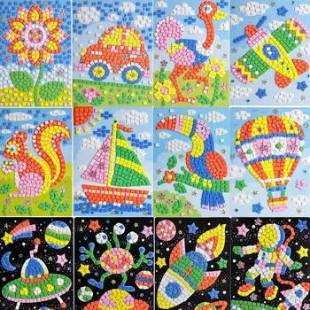 1 шт., посылка из материала «сделай сам», кристаллическая наклейка, мультяшный узор, мозаичные наклейки, 3D алмазный рисунок, детская головоломка, обучающие образовательные игрушки из ЭВА