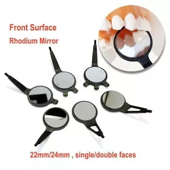 1 шт. Поверхностное зеркало для полости рта Одонтоскоп Гигиена полости рта Осмотр Стеклянное родиевое зеркало Черное 22 мм/24 мм 1 pc A single 22mm
