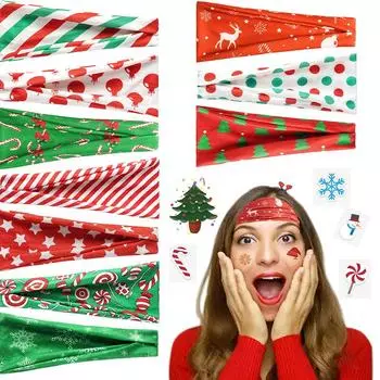 1 шт. повязка на голову аксессуары для волос спортивная повязка на голову рождественские украшения эластичная дышащая