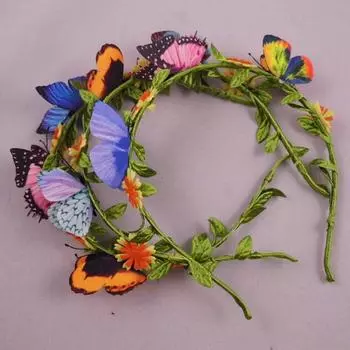 1 шт., повязка на голову для маленьких девочек, повязка для волос с бабочкой, реквизит, модные аксессуары для волос в тропическом стиле 1