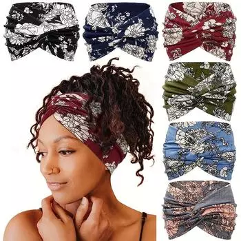 1 шт. повязка на голову насыщенные цвета с узором индивидуальный спортивный шарф для улицы в европейском стиле с перекрещивающимися волосами широкий