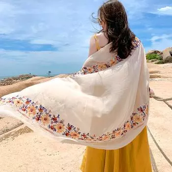 1 шт., повязка на голову, роскошный женский шарф в этническом стиле, солнцезащитный крем, летние дорожные шарфы