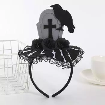 1 шт. повязка на голову в виде черепа на Хэллоуин, тыквенная шляпа ведьмы, головной убор для женщин, повязка на голову для вечеринки на Хэллоуин, реквизит для косплея, аксессуары для волос