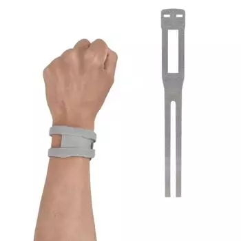 1 шт., повязка на запястье с регулируемой лентой-застежкой, облегчение компрессионного канала запястья, поддержка запястья для тренировки, бандаж на запястье серый