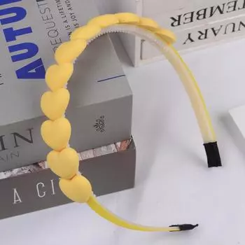 1 шт. Повязки на голову с сердечками для девочек, пластиковые ободки для волос, повязка на голову в форме сердца, детская повязка на голову, головной убор, модные аксессуары для волос