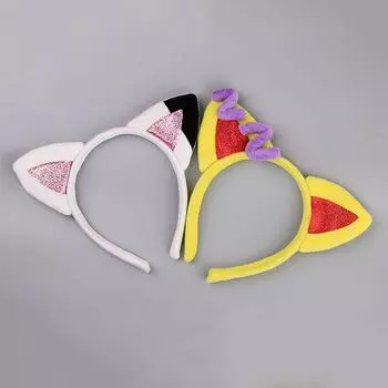 1 шт. повязки на голову в стиле животных на Хэллоуин, детские головные уборы в стиле аниме для девочек, милые милые мультяшные головные уборы, креативные аксессуары для косплея