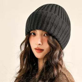 1 шт. Повседневная модная вязаная шапка однотонная зимняя ветрозащитная шапка-маска для езды на велосипеде шерстяная шапка