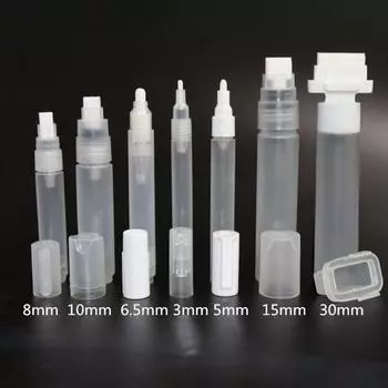 1 шт., повторяемый пустой стержень для ручки, пластиковый жидкий мел, маркер, стволы, ручка-тюбик, ручка для граффити, аксессуары для ручек для рисования, 3 мм-30 мм 8mm