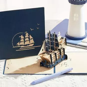 1 шт. Поздравительная открытка Танабата, трехмерный подарок парню и девушке, подарок Ins Wind 3D, маленькая открытка ручной работы от имени O