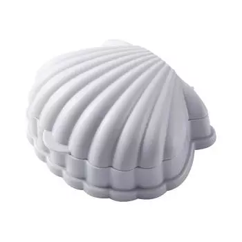 1 шт., ПП пластиковая мыльница в форме ракушки с крышкой, нескользящая подставка для мыла, мыльница, кухонные аксессуары для ванной комнаты серый