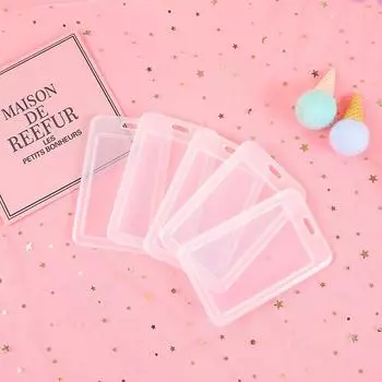 1 шт. PP прозрачный держатель для кредитных карт водонепроницаемый защитный чехол студенческий билет карта на питание банковский значок автобус держатель зажим для карты сумка