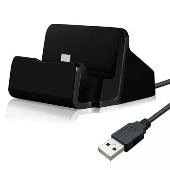 1 шт. практичное многоцветное зарядное устройство для мобильного телефона Apple Android Type-C зарядная база Iphone7X база для мобильного телефона настольная база для быстрой зарядки чёрный