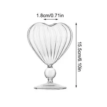 1 шт., практичный кубок, посуда для напитков, контейнер для вина, стакан для сока, в форме сердца, уникальный милый