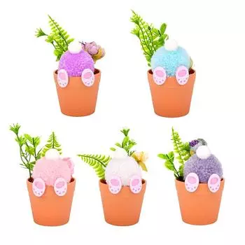 1 шт., праздничный подарок, поддельный цветок, украшение стола, сделай сам, ремесленные ветки, бонсай, имитация горшка, домашний декор, пасхальный кролик, мини-кашпо