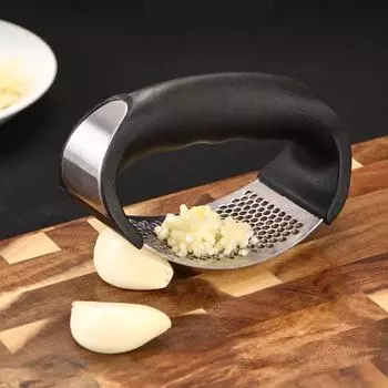 1 шт., пресс для чеснока из нержавеющей стали, ручная изогнутая давилка для чеснока, овощечистка для чеснока, давилка для чеснока, машина для выдавливания чеснока чёрный