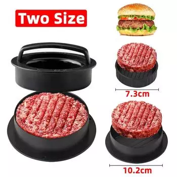 1 шт. пресс для мяса для гамбургеров круглой формы с антипригарным покрытием, фаршированный гамбургер, мясо, гриль, пресс для пирога, пресс-форма, кухонные аксессуары чёрный