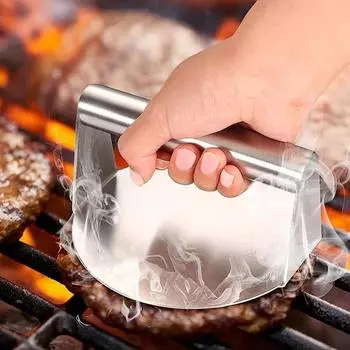 1 шт., пресс для мяса из нержавеющей стали, круглый квадратный пресс для мяса для гамбургеров, кухонный инструмент, пресс для мяса, пластина