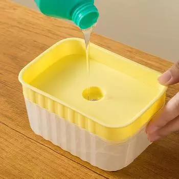 1 шт. Пресс-дозатор для мыла, дозатор моющего средства, автоматический дозатор жидкости, кухонная губка для мытья посуды, щетка для мыла 1