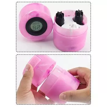 1 шт. Пресс-контейнер для хранения клея для ресниц, банка для клея для подъема ресниц, цифровой дисплей для макияжа и измерения температуры и влажности чёрный