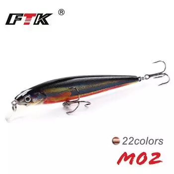 1 шт., приманка для гольяна, жесткая тонущая приманка для окуня, жесткая приманка Luya, длина 100 мм, вес 12 г, искусственная имитация приманки FM01#