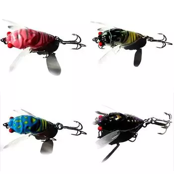 1 шт. приманки для ловли насекомых Cicada Bass 4 см, плавающие снасти Crank Bait one size