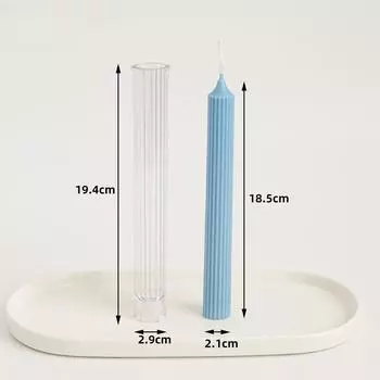 1 шт., принадлежности ручной работы, ароматические свечи для романтического ужина, литьевая форма, длинная колонна, наконечник шестерни, восковая акриловая форма для свечей 18.5cm cylinder