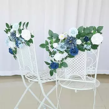 1 шт. Приветственный знак, украшения для прохода на свадьбу, искусственные цветы, гирлянды для центра, цветочная композиция для стульев, цветочный декор белый