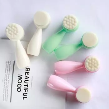 1 шт. прочная идеальная щетка для очищения лица портативная двухсторонняя силиконовая щетка для очищения лица щетка для чистки лица