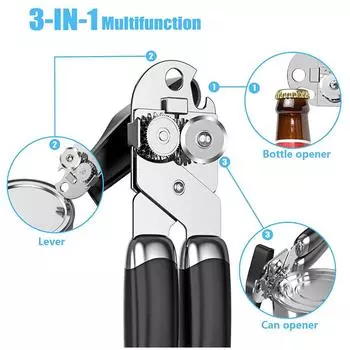 1 шт. прочная нержавеющая сталь сверхпрочная открывалка для бутылок для кухни Can opener