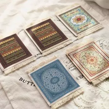 1 шт. прочная подставка с принтом персидская турецкая подставка с кисточками для фотосъемки реквизит для фона планшетный коврик декор стола 9x11 см