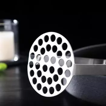 1 шт., прочная толкушка для картофеля из нержавеющей стали с деревянной ручкой для приготовления пюре из овощей и фруктов разноцветный