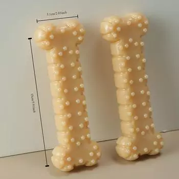 1 шт. прочная жевательная игрушка в форме косточки со вкусом арахиса - интерактивные игрушки для чистки и дрессировки зубов, веселые и безопасные принадлежности для домашних животных 1Pcs