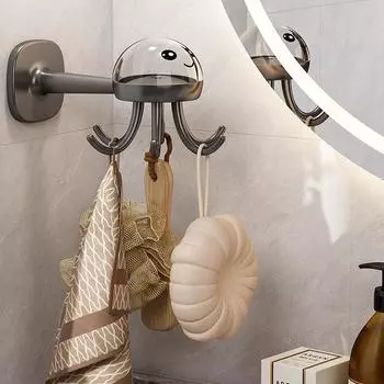 1 шт. прочные многофункциональные шесть крючков поворотные крючки стеллаж для хранения 360 градусов не оставляющие следов крючки бытовые без отверстий липкие крючки