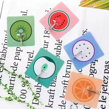 1 шт. Прочный крючок для фруктов, креативный настенный стикер для кухни и ванной комнаты, не оставляющий следов, без гвоздей, крючок для подвешивания на стену двери