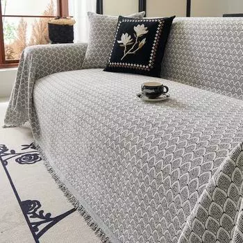 1 шт. прочный модный чехол для дивана, всесезонный универсальный коврик для подушки, гостиная, стул, одеяло против царапания кошек, домашний декор 1seat 180x130cm коричневый