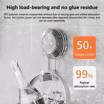 1 шт. прочный присоска-крючок без пробивного отверстия вакуумный клей на задней стороне двери ванной комнаты не оставляет следов настенный клей для ванной комнаты 3