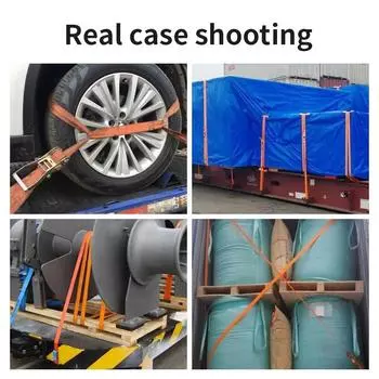 1 шт. прочный ремень для переднего груза легковых и грузовых автомобилей с металлической пряжкой - регулируемый, надежный крепеж для безопасной транспортировки багажа