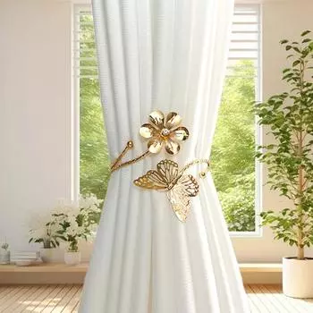 1 шт. прочный занавес с подхватом цветок домашний декор открытие бабочка металлический высококачественный свет роскошный