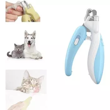 1 шт., профессиональные кусачки для когтей для домашних животных Com LED, ножницы для стрижки Garra Para Ces, Gatos, триммер для лап Pequenos Animais, товары для домашних животных Kaki LED