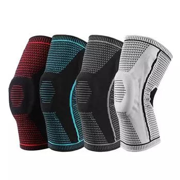 1 шт. Профессиональные наколенники для компрессионного сустава, наколенник, поддержка, протектор, силиконовая накладка для спортивных наколенников, наколенник, спортивный бандаж M