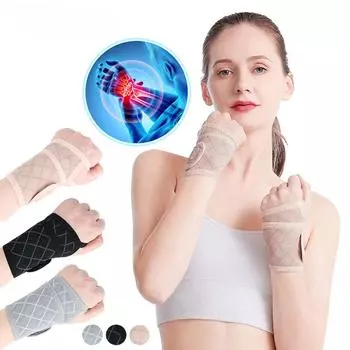 1 шт. Профессиональный бандаж для поддержки запястья, регулируемый ремешок для запястья, двусторонний для занятий спортом, защищающий запястный канал серый