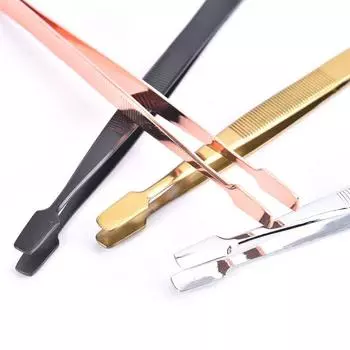 1 шт. Профессиональный инструмент для наращивания ресниц Пинцет для макияжа лица Инструмент чёрный