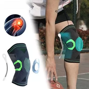 1 шт. Профессиональный компрессионный наколенник с гелевой подкладкой для коленной чашечки и боковым стабилизатором для тренировок по бегу S