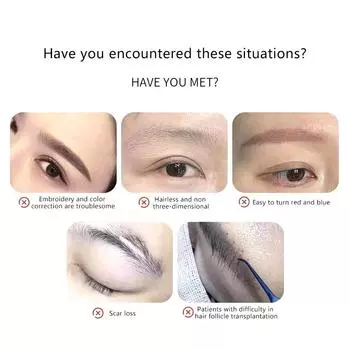 1 шт. Профессиональный перманентный макияж бровей, набор для обучения татуировке, полная практика бровей Right